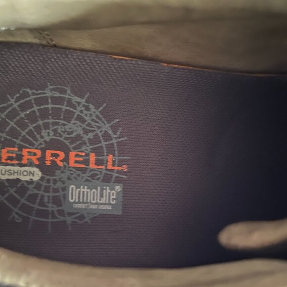 Men’s Black Leather Merrell Lace Up Shoes Size 11 - Picture 5 of 10